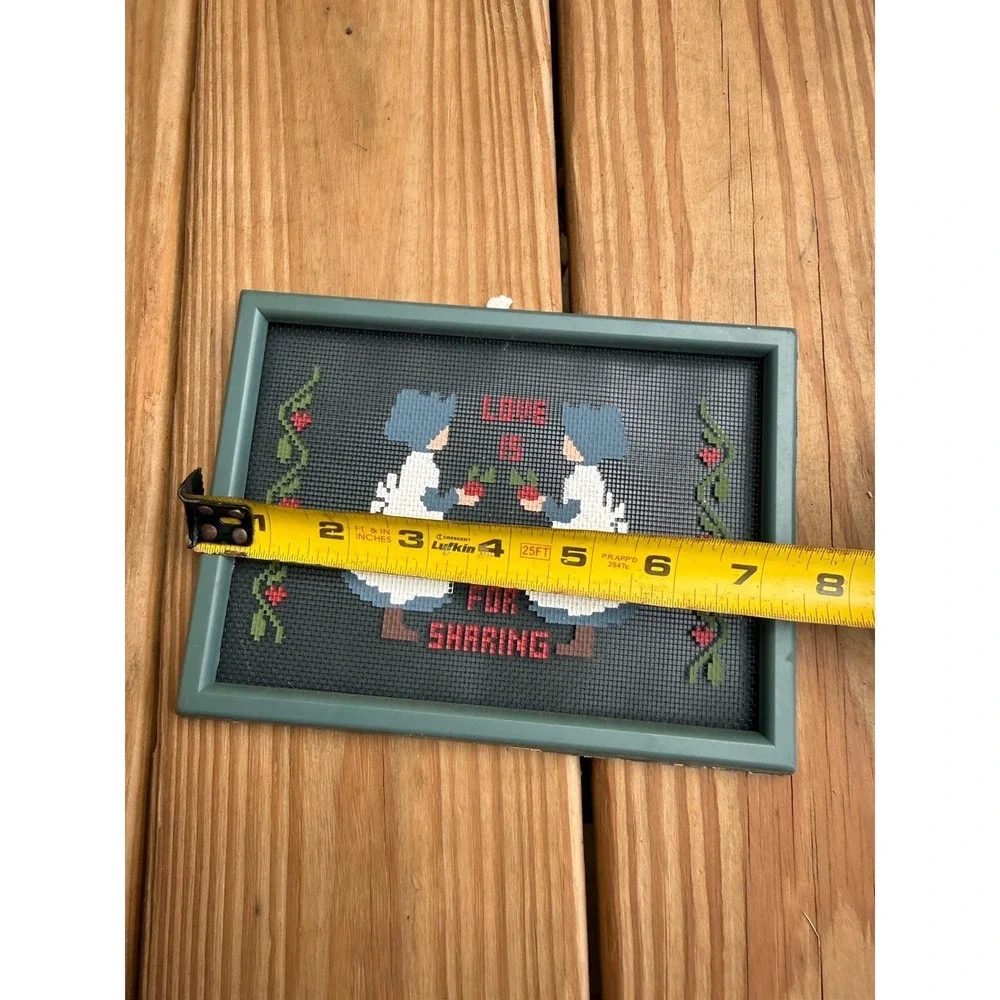 Vtg 80s Pickin Paint Country Geese & Love Is For Sharing Framed Cottagecore